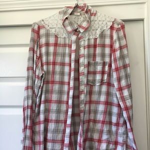 RED WHITE & FLORAL FLANNEL 🇺🇸